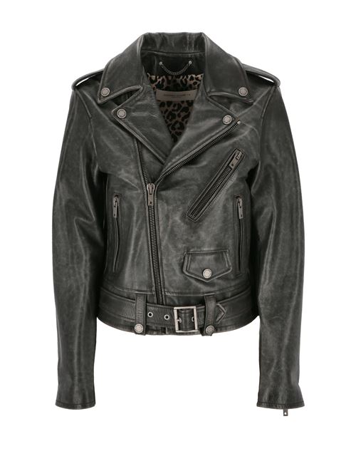 Giubbotto biker in pelle marrone Golden Goose | GWP00848P00064790100